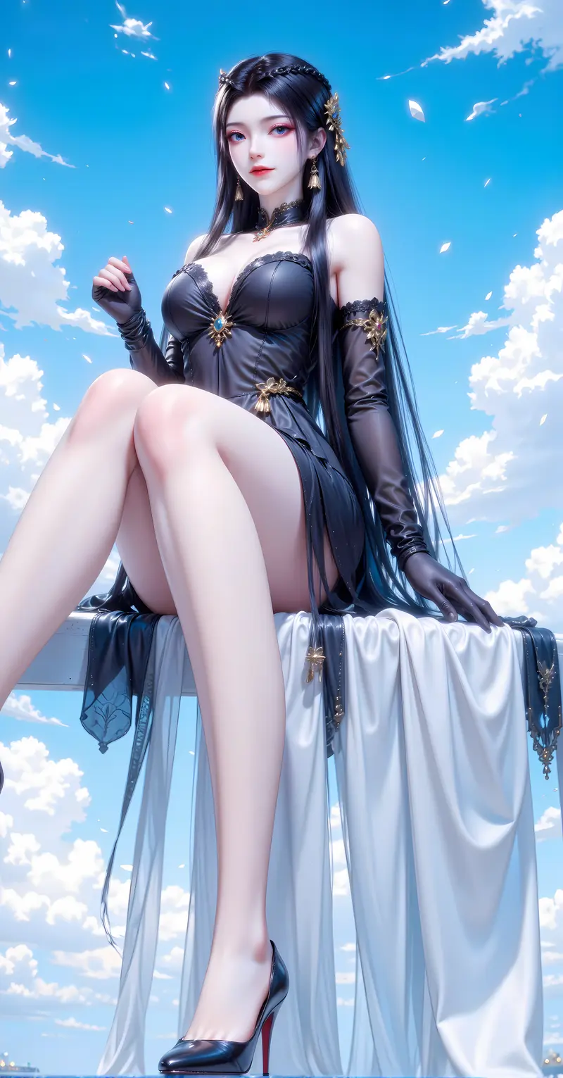 《凡人修仙传》元瑶黑衣礼服6K壁纸图包