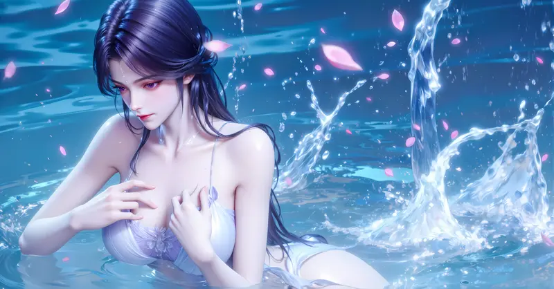 《神印王座》月夜性感泳装6K美图壁纸