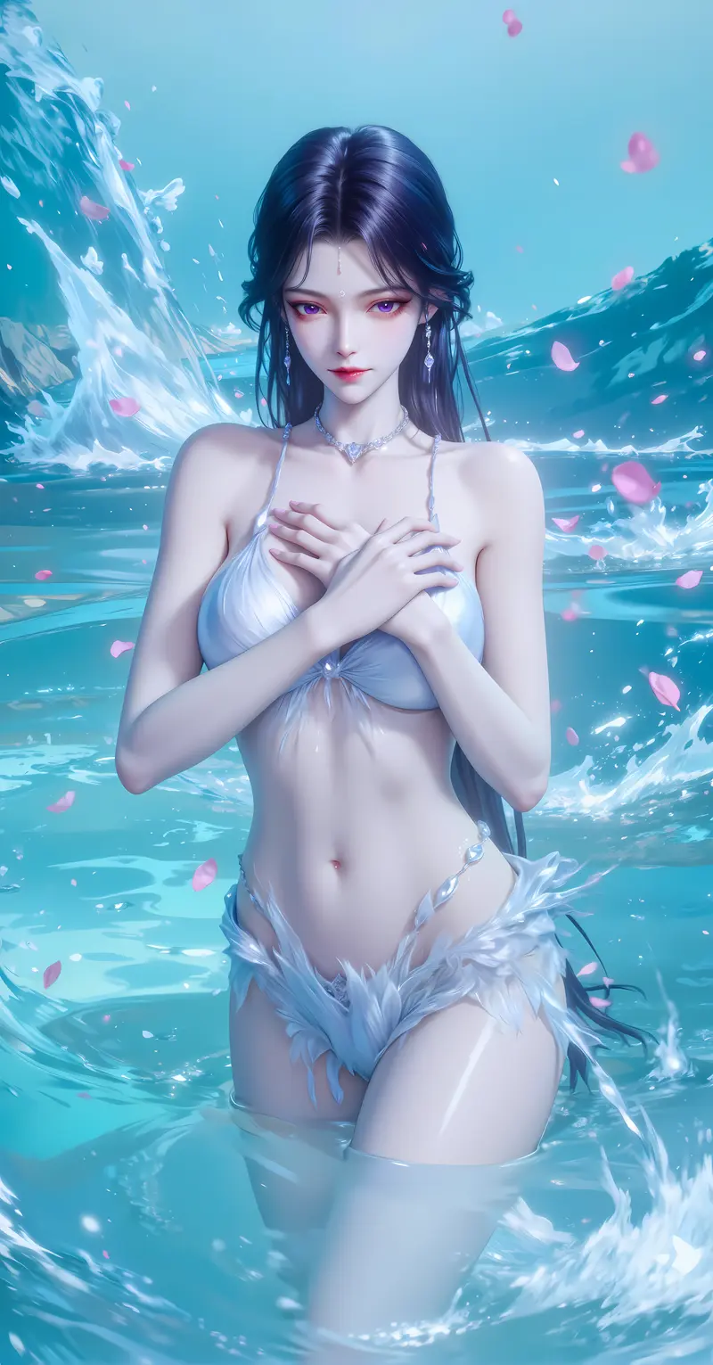 《神印王座》月夜性感泳装6K美图壁纸