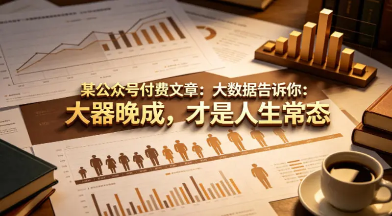 某公众号付费文章：大数据告诉你：大器晚成，才是人生常态 第1张