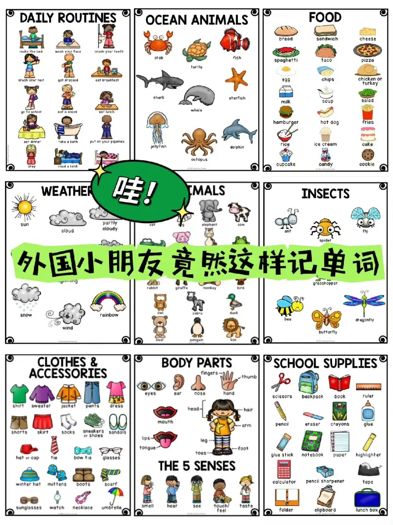 共1000+页｜国外孩子都在用的英文单词银行电子资料 第1张