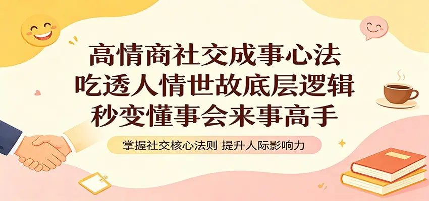 高情商社交成事心法：吃透人情世故底层逻辑，秒变懂事会来事高手 第1张