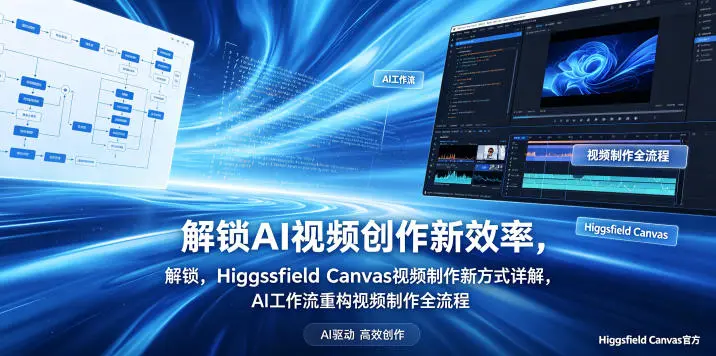 解锁AI视频创作新效率，Higgsfield Canvas视频制作新方式详 第1张