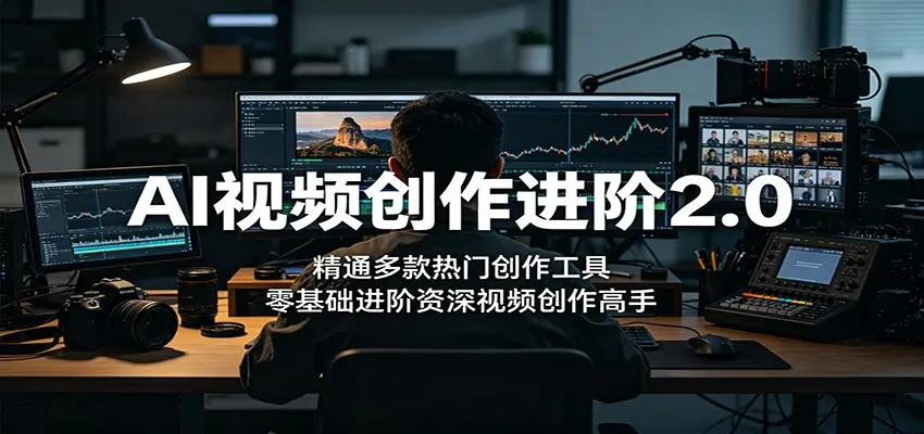 AI视频创作进阶2.0：精通多款热门创作工具，零基础进阶资深视频创作高手 第1张