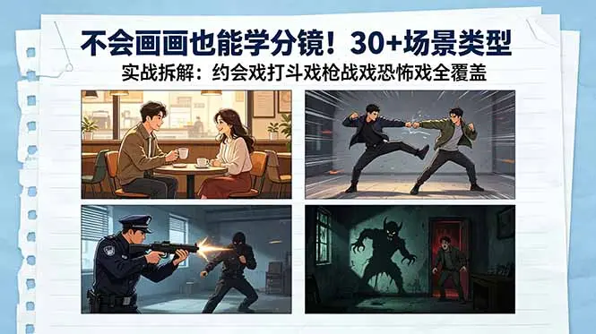 不会画画也能学分镜！30+场景类型实战拆解 第1张