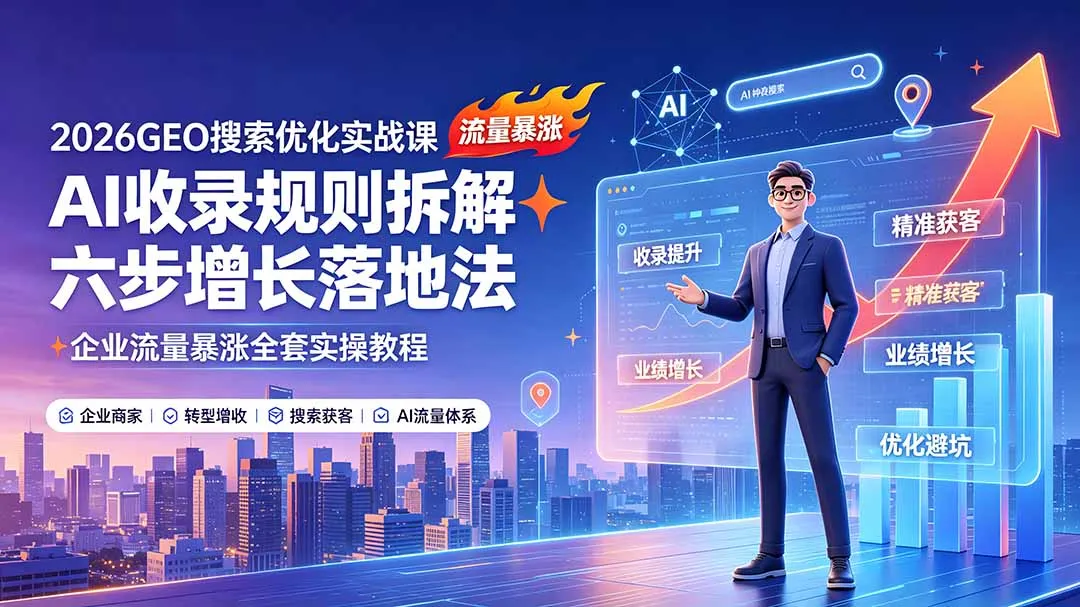 2026GEO搜索优化实战课：AI收录规则拆解