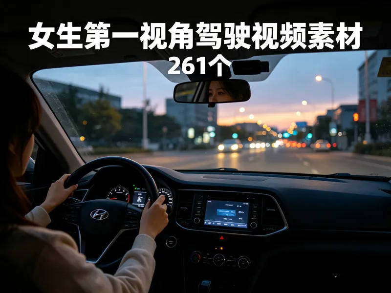女生第一视角驾驶视频素材【261个】 第1张