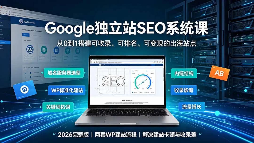 Google独立站SEO-7月系统课：出海基建×WordPress建站×AI内容生产 第1张