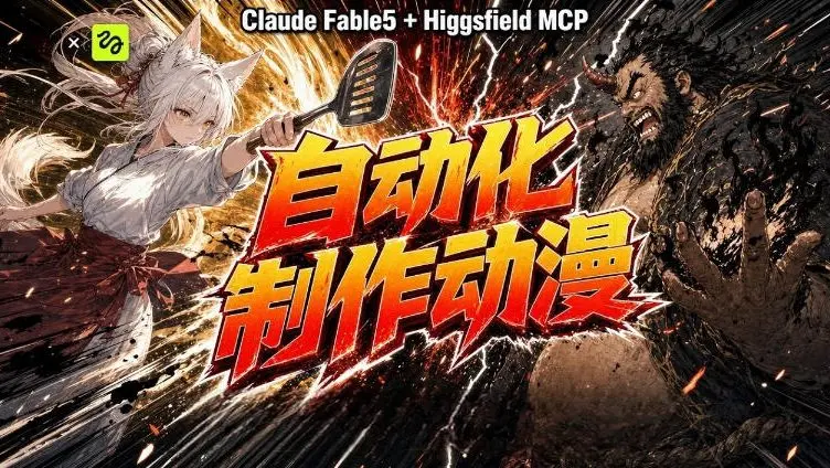 AI自动化动漫制作！Claude Fable 5接入Higgsfield MCP
