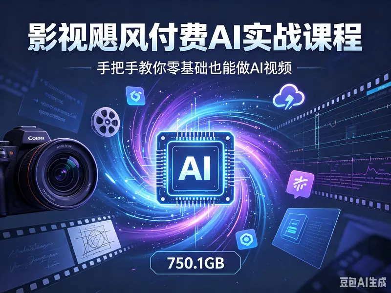 影视飓风付费AI实战课程：手把手教你零基础也能做AI视频【750.1GB】