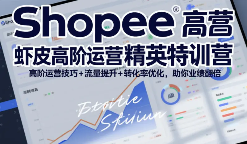 Shopee虾皮高阶运营精英特训营，高阶运营技巧+流量提升