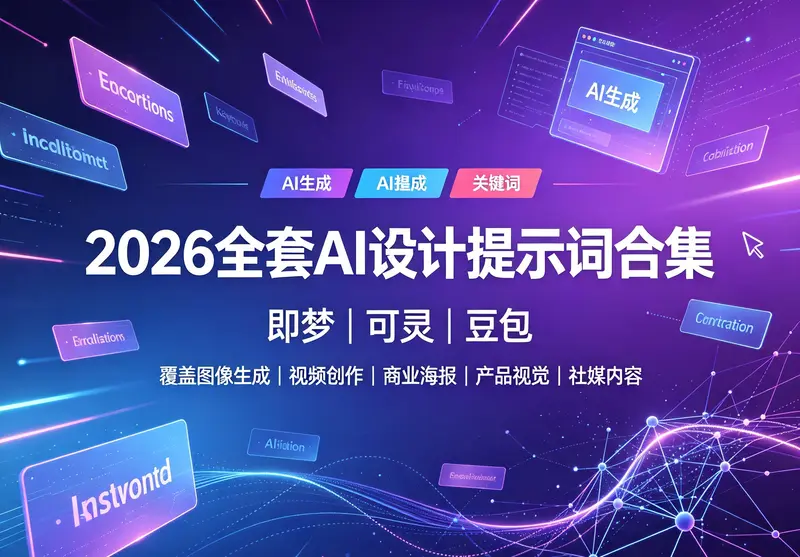 2026全套AI设计提示词合集，即梦+可灵+豆包