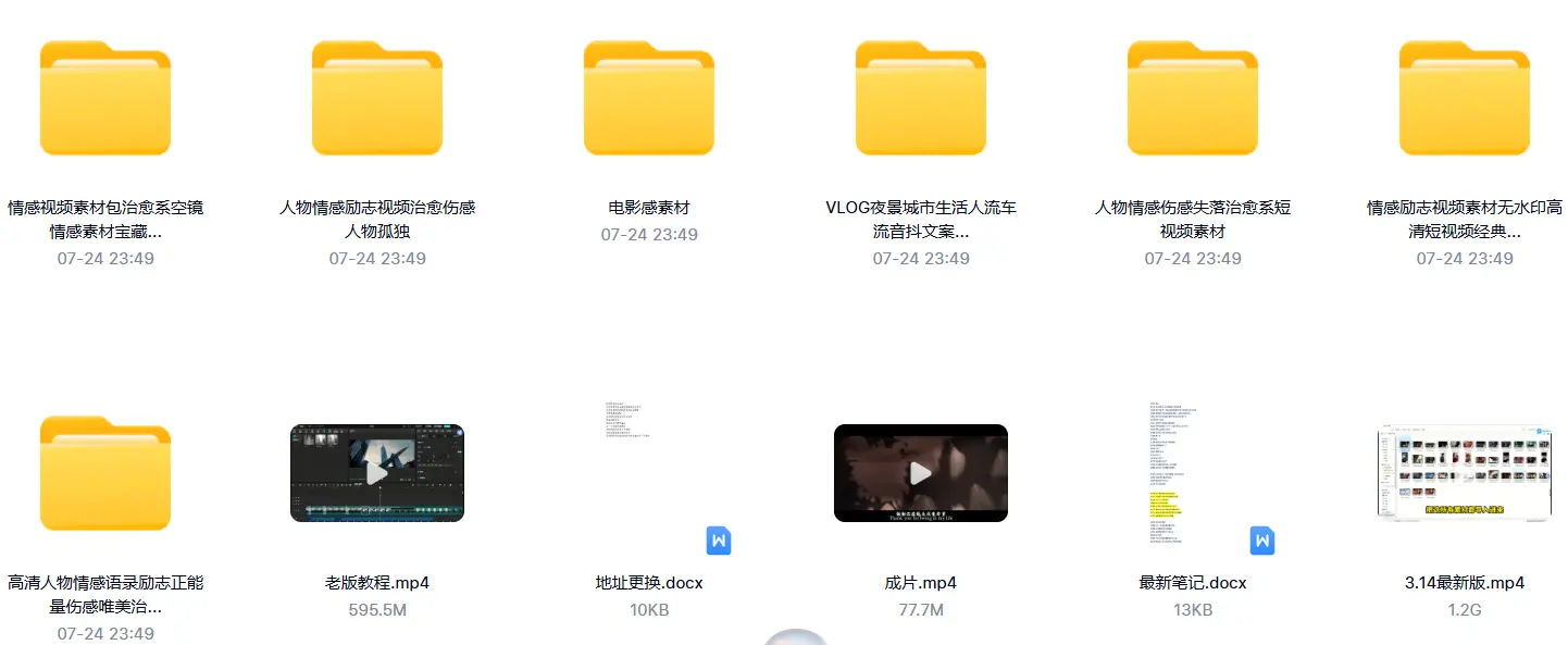 高清情绪短片混剪视频素材+教程【670G】 第2张
