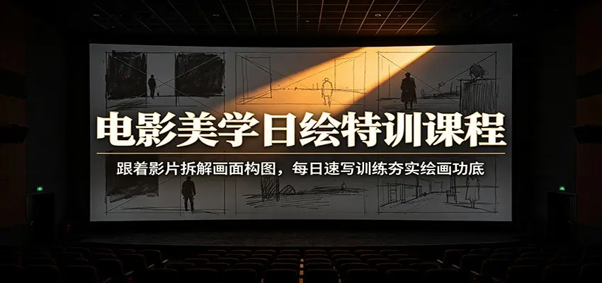 电影美学日绘特训课程：跟着影片拆解画面构图