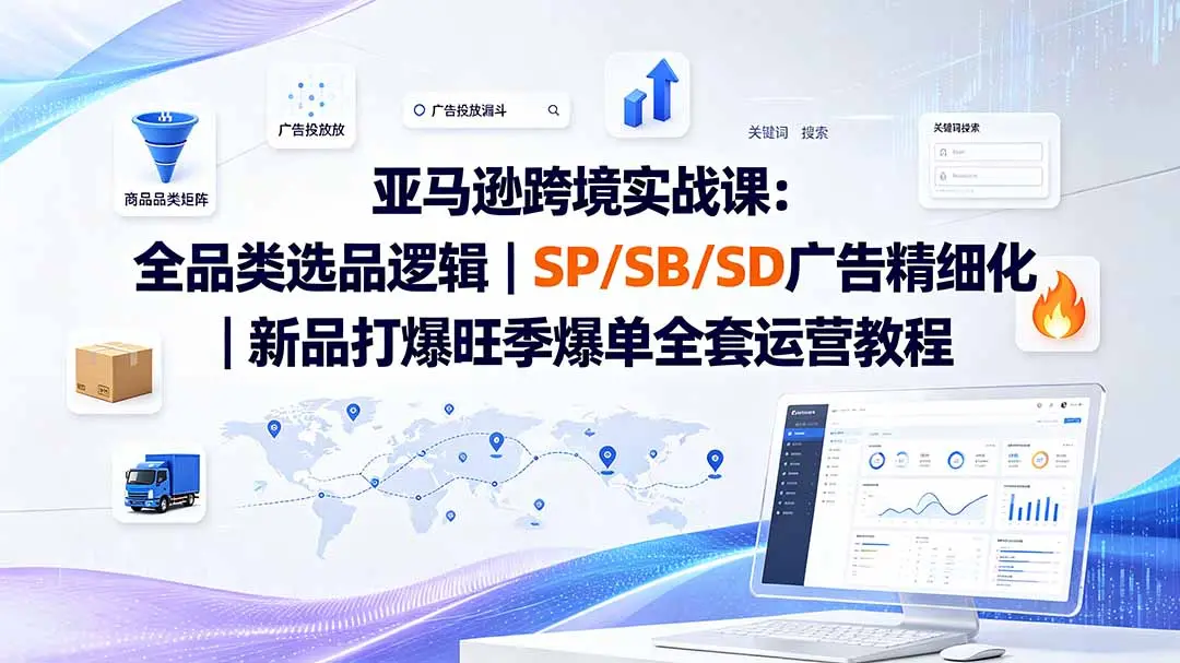 亚马逊跨境实战课-更新：新品打爆旺季爆单全套运营教程