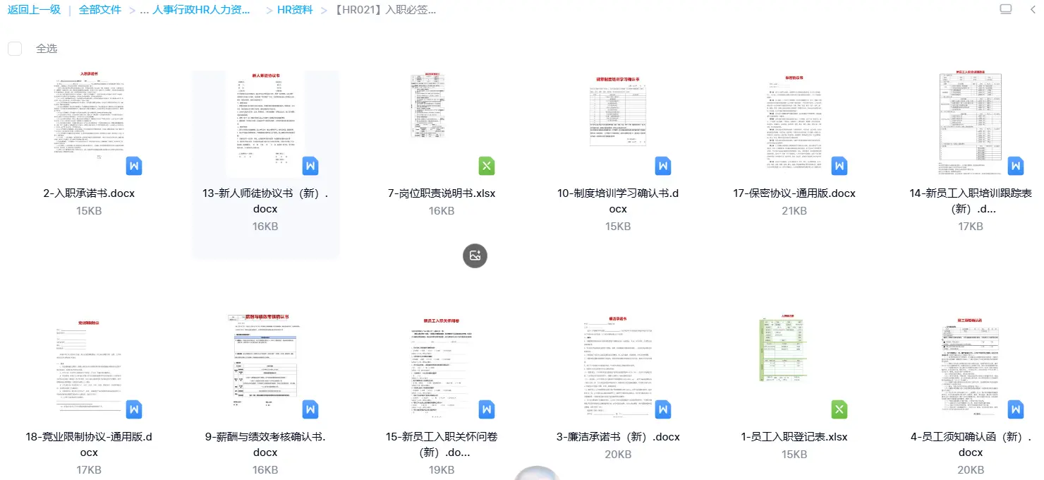 2026最新版人事行政HR人力资源资料包+各模块模版 第9张