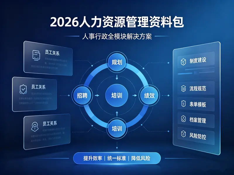 2026最新版人事行政HR人力资源资料包+各模块模版