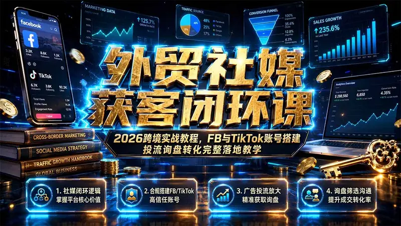 外贸社媒获客闭环课｜2026跨境实战教程