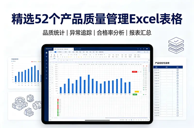 精先52个产品质量管理EXCEL表格品质统计表