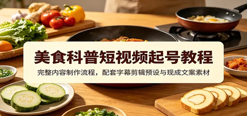 美食科普短视频起号教程：完整内容制作流程