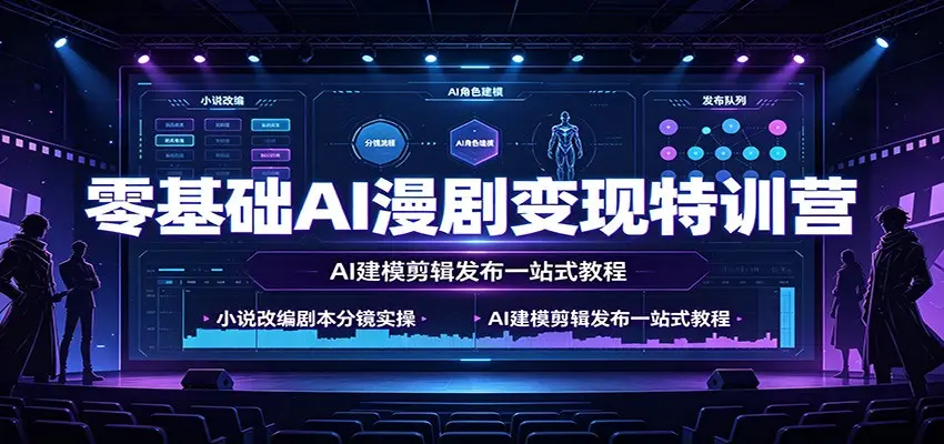 零基础AI漫剧变现特训营：小说改编剧本分镜实操