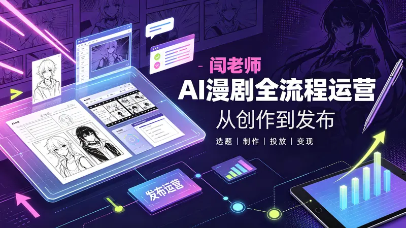 闫老师 AI 漫剧全流程运营教学完整教程
