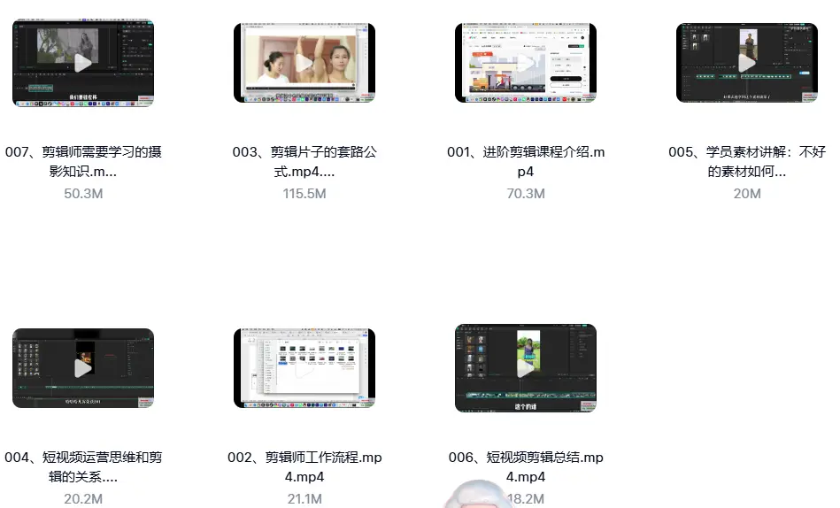 剪辑师进阶思维课【VIP教程】