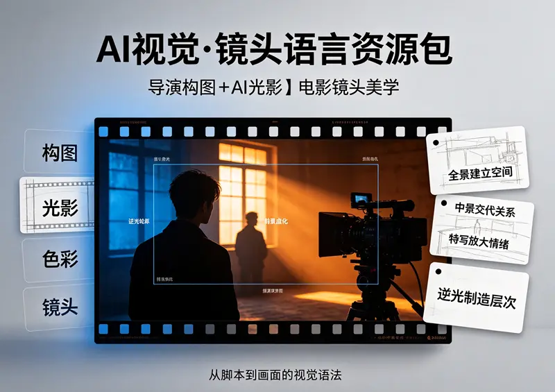 AI视觉·镜头语言资源包｜导演构图+AI光影+电影镜头美学
