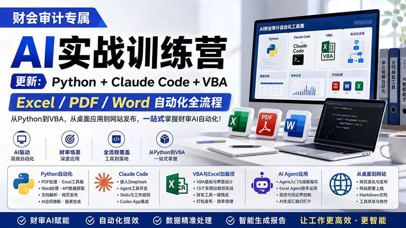 财会审计专属 AI实战训练营