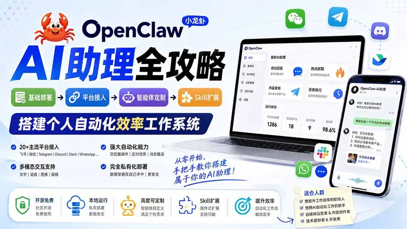 OpenClaw小龙虾 AI助理全攻略