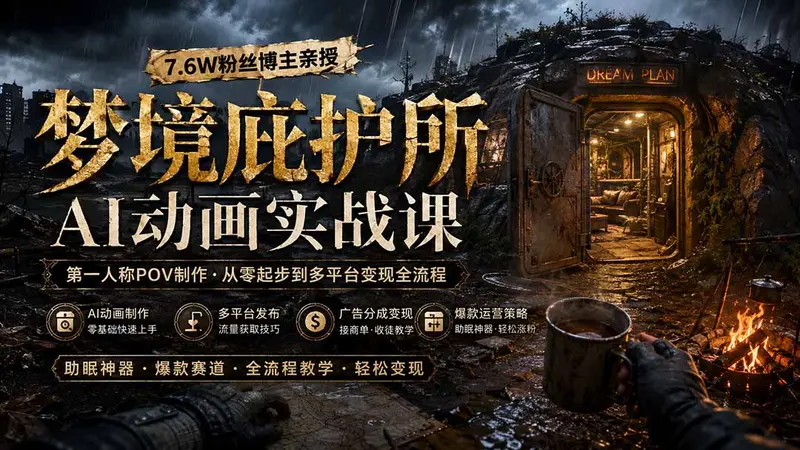 梦境庇护所AI动画实战课