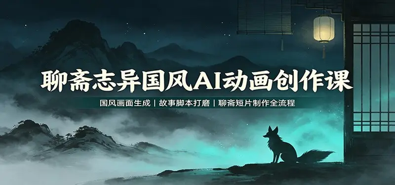 聊斋志异国风AI动画创作课，聊斋短片制作全流程