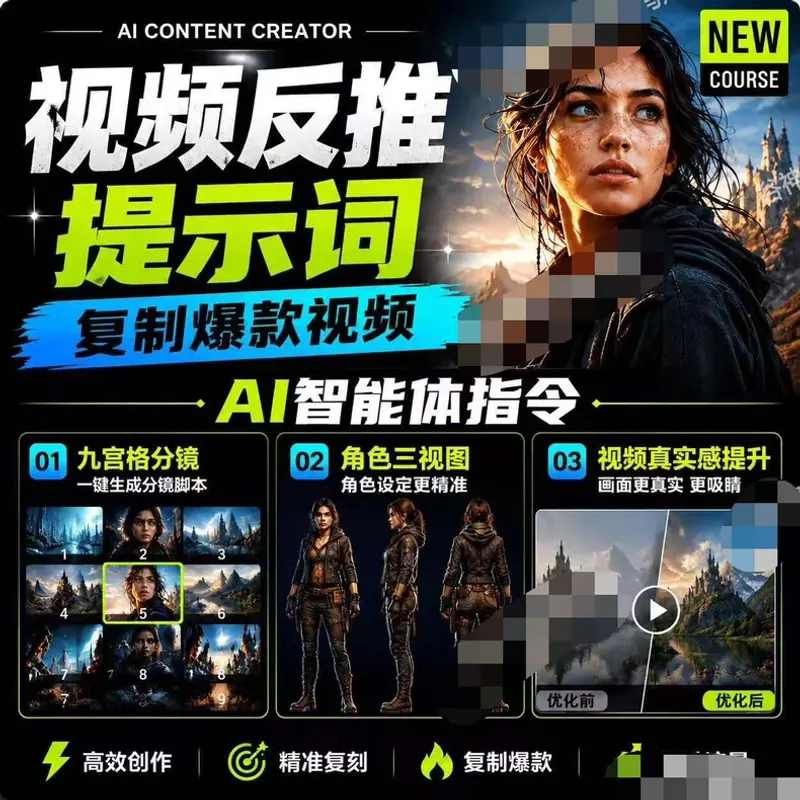 智能体指令智能体反推视频提示词 · 逆向复刻