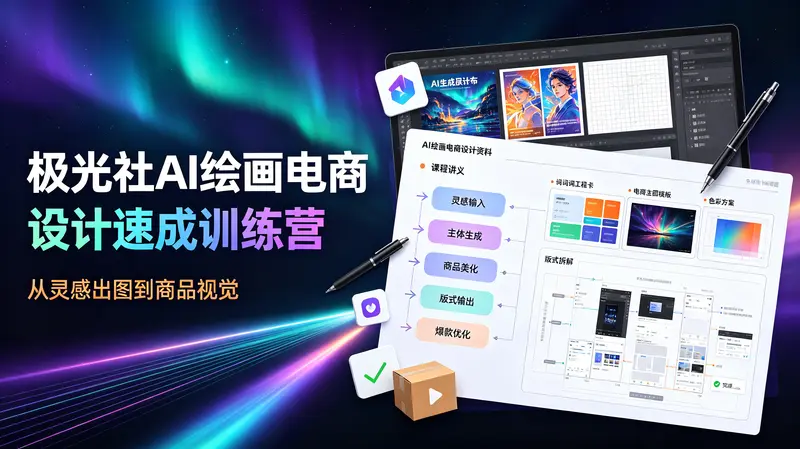 极光社AI 绘画电商设计速成训练营