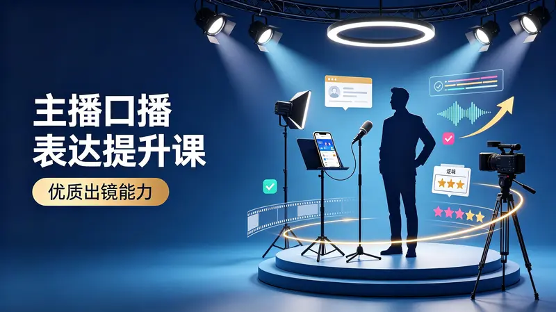 主播口播表达提升课：打造全方位优质出镜能力