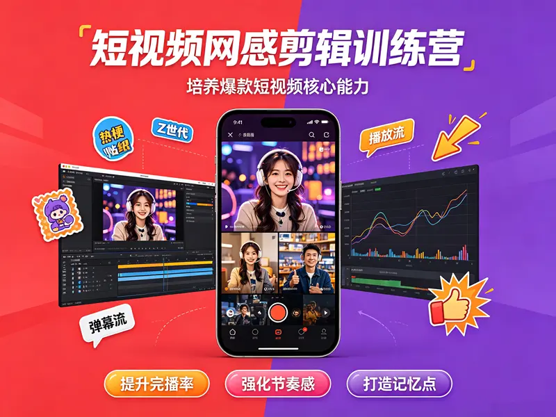 短视频网感剪辑训练营 培养爆款短视频核心能力