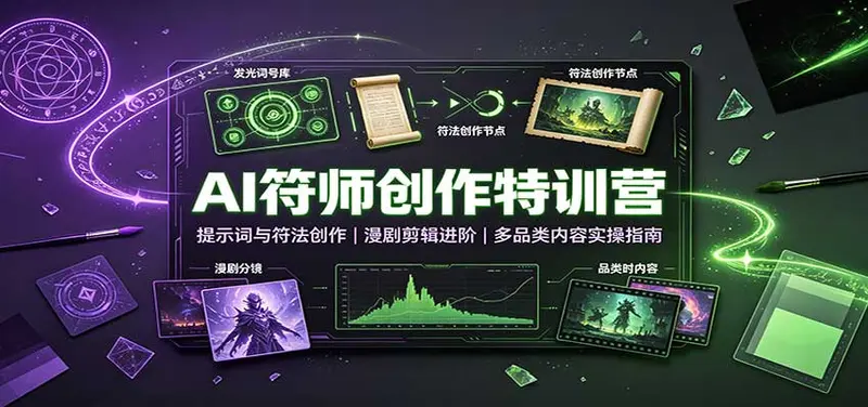 AI符师创作特训营：提示词与符法创作，漫剧剪辑进阶