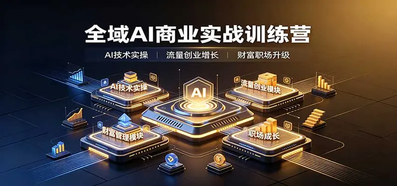 全域AI商业实战训练营：涵盖AI技术实操、流量创业