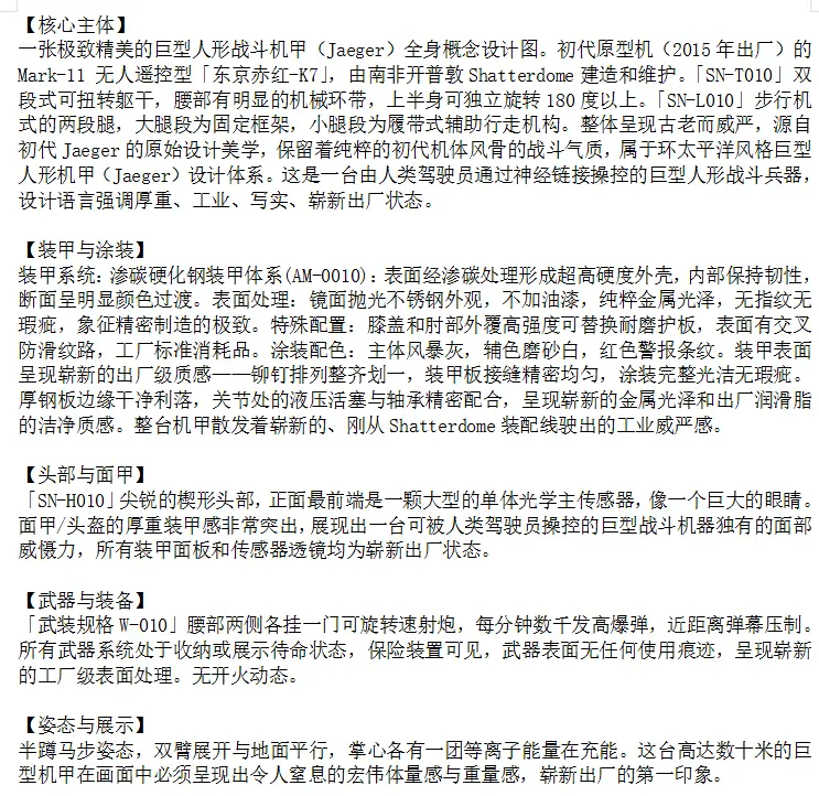 科幻机甲人物200个+ai漫剧人物资产三视图提示词 第2张