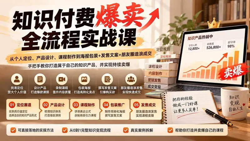 知识付费爆卖全流程实战课