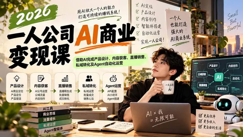 2026一人公司AI商业变现课