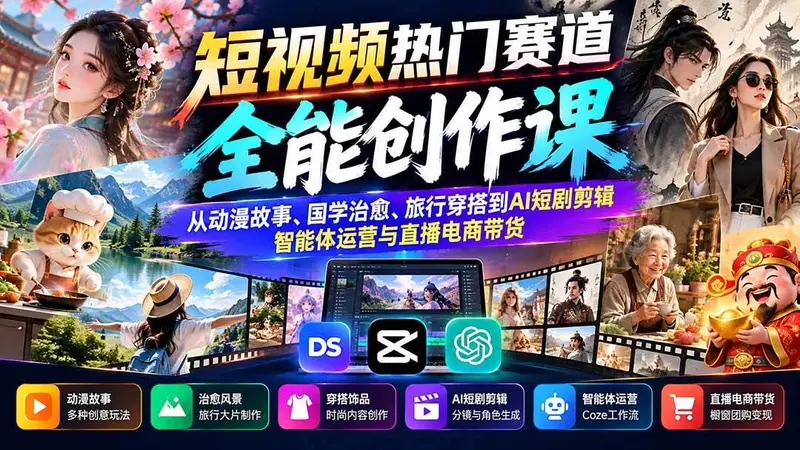 短视频热门赛道全能创作课 第1张 短视频热门赛道全能创作课 第1张