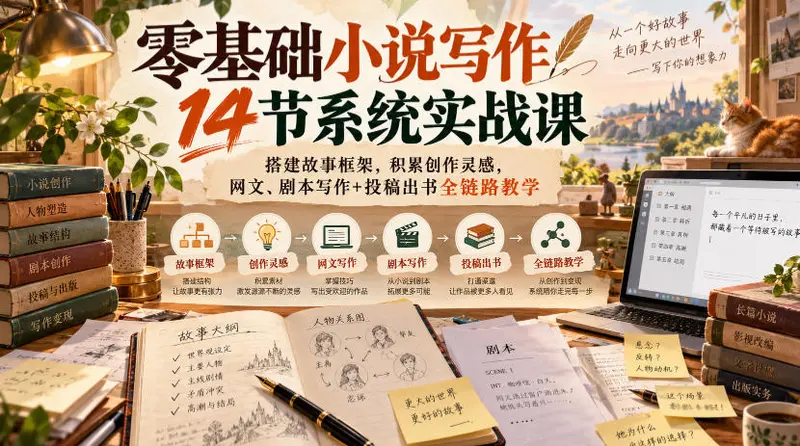 零基础小说写作14节系统实战课 第1张 零基础小说写作14节系统实战课 第1张