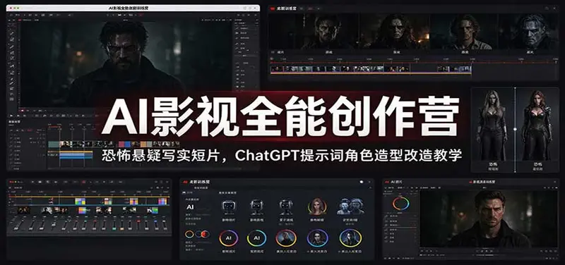 AI影视全能创作营:恐怖悬疑写实短片,ChatGPT提示词角色造型改造教学 第1张 AI影视全能创作营:恐怖悬疑写实短片,ChatGPT提示词角色造型改造教学 第1张