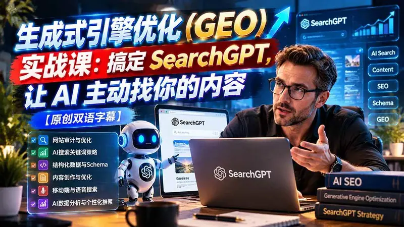 生成式引擎优化(GEO)实战课:搞定 SearchGPT,让 AI 主动找你的内容 第1张 生成式引擎优化(GEO)实战课:搞定 SearchGPT,让 AI 主动找你的内容 第1张