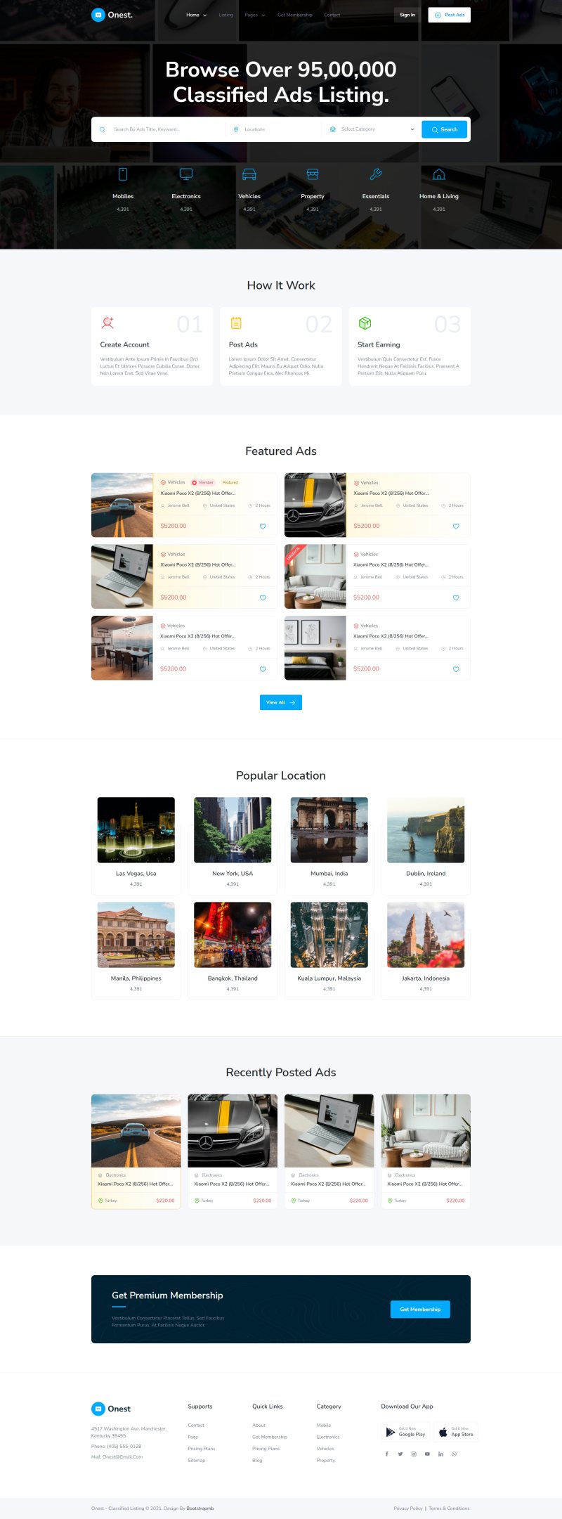 Bootstrap响应式分类信息网站HTML5模板 Bootstrap响应式分类信息网站HTML5模板