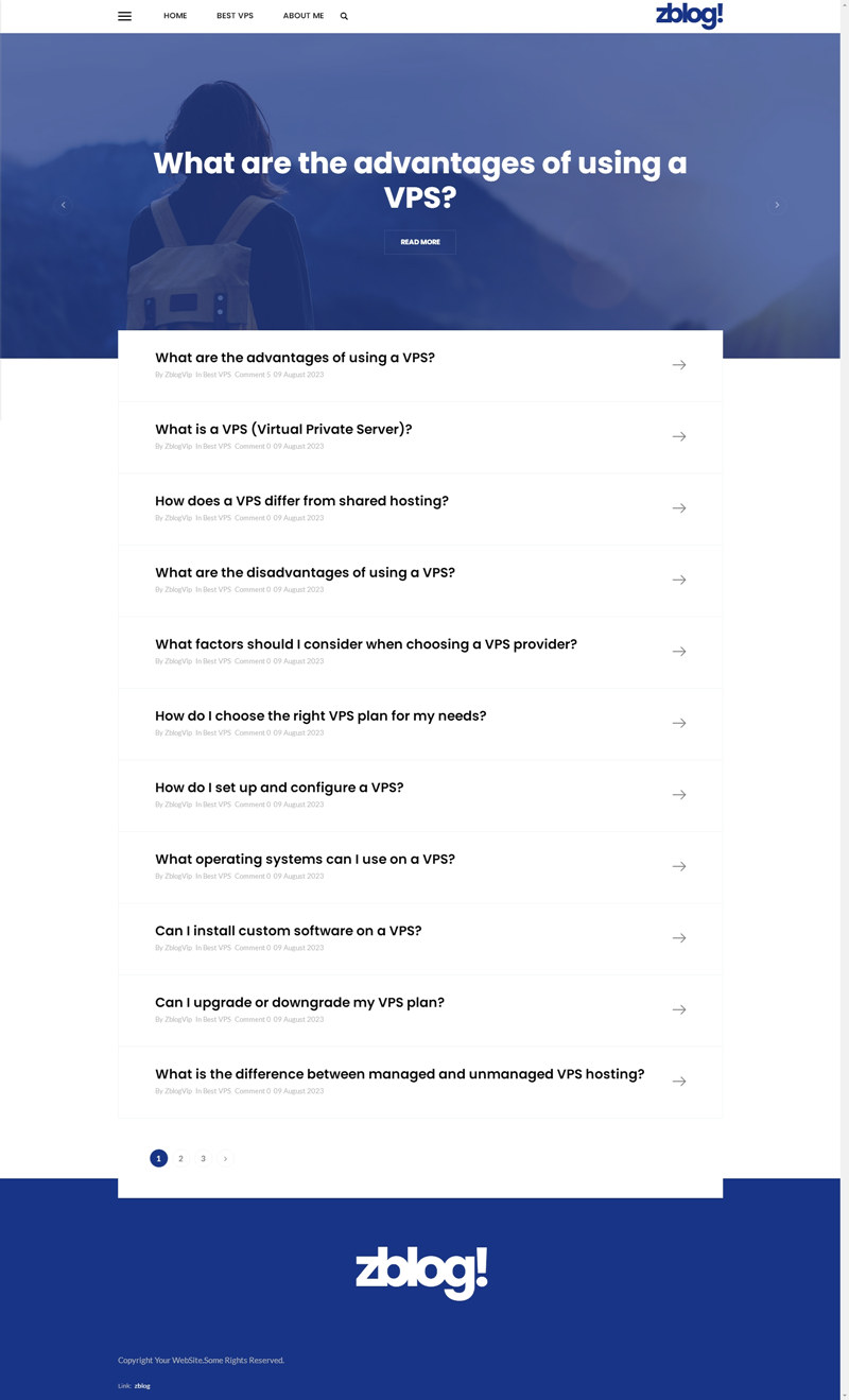 zblog自适应单栏英文个人博客主题1号 zblog自适应单栏英文个人博客主题1号