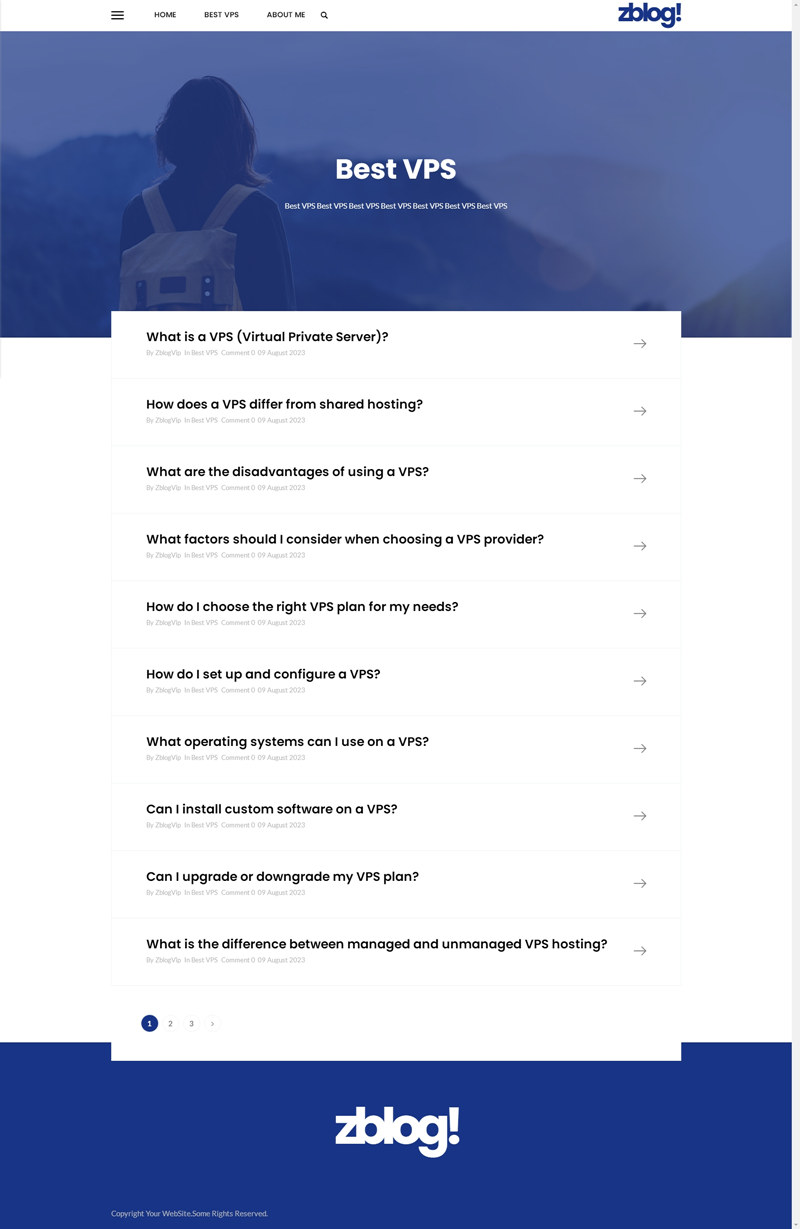 zblog自适应单栏英文个人博客主题1号 zblog自适应单栏英文个人博客主题1号