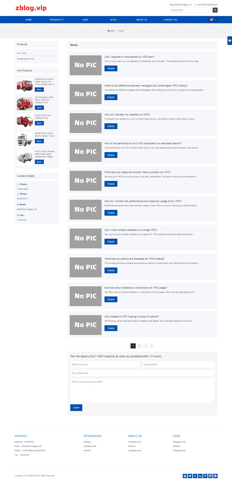 ZBLOG自适应营销型外贸企业网站主题2号 ZBLOG自适应营销型外贸企业网站主题2号