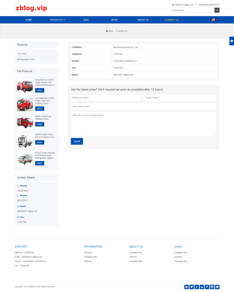 ZBLOG自适应营销型外贸企业网站主题2号 ZBLOG自适应营销型外贸企业网站主题2号